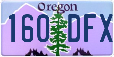 OR license plate 160DFX