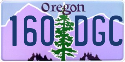 OR license plate 160DGC