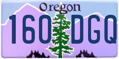 OR license plate 160DGQ