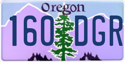 OR license plate 160DGR