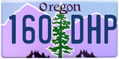 OR license plate 160DHP