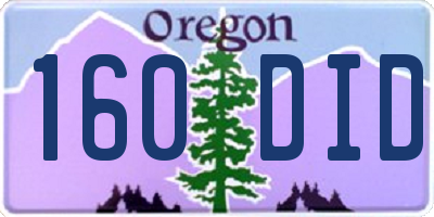 OR license plate 160DID