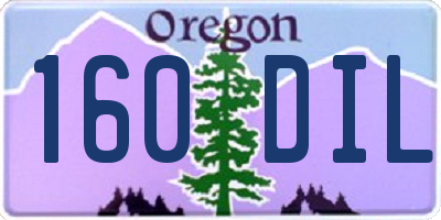 OR license plate 160DIL