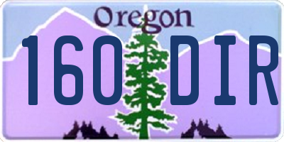 OR license plate 160DIR