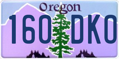 OR license plate 160DKO