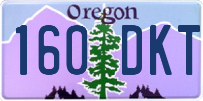 OR license plate 160DKT