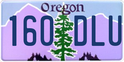 OR license plate 160DLU