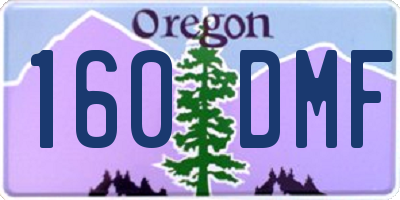 OR license plate 160DMF
