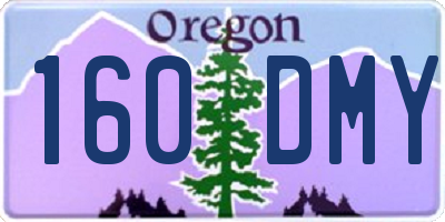 OR license plate 160DMY