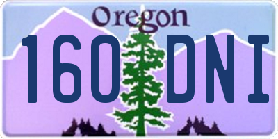 OR license plate 160DNI