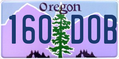 OR license plate 160DOB