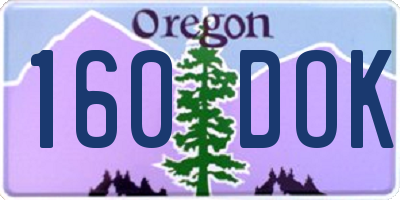 OR license plate 160DOK