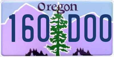 OR license plate 160DOO