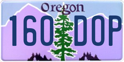 OR license plate 160DOP
