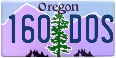 OR license plate 160DOS