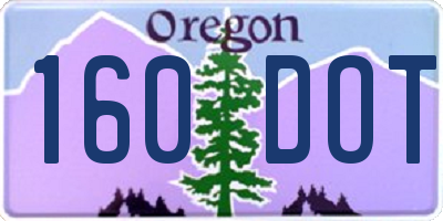 OR license plate 160DOT