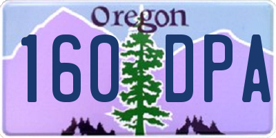 OR license plate 160DPA