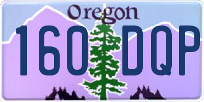 OR license plate 160DQP