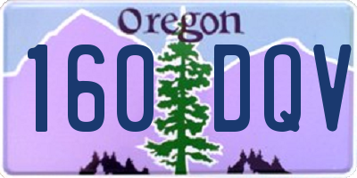 OR license plate 160DQV