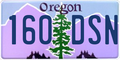 OR license plate 160DSN