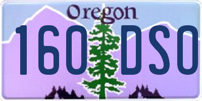 OR license plate 160DSO