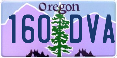 OR license plate 160DVA