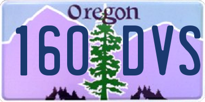 OR license plate 160DVS
