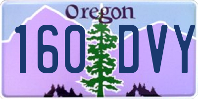 OR license plate 160DVY