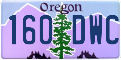 OR license plate 160DWC