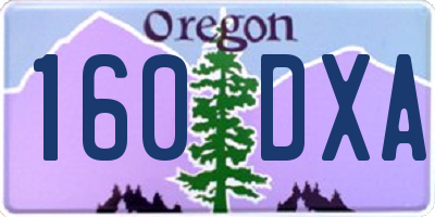 OR license plate 160DXA