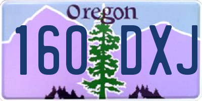 OR license plate 160DXJ