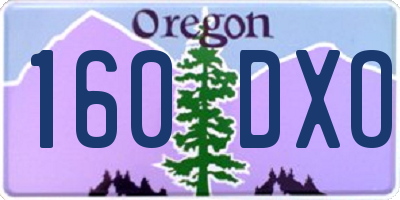 OR license plate 160DXO