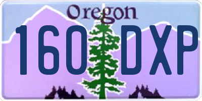 OR license plate 160DXP
