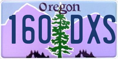 OR license plate 160DXS