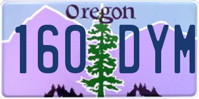 OR license plate 160DYM