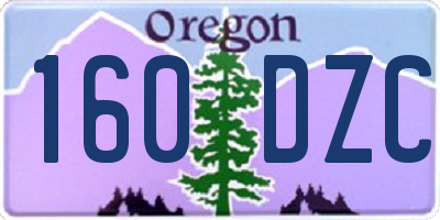 OR license plate 160DZC