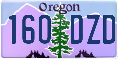 OR license plate 160DZD