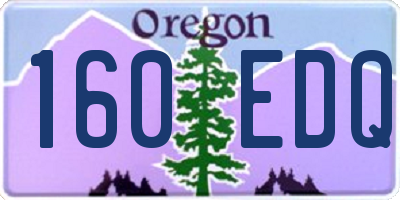 OR license plate 160EDQ