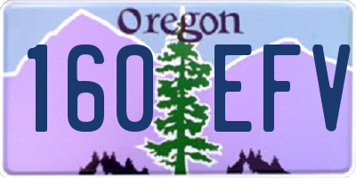 OR license plate 160EFV