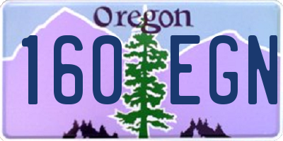 OR license plate 160EGN