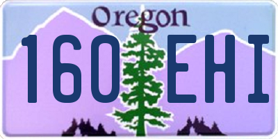 OR license plate 160EHI