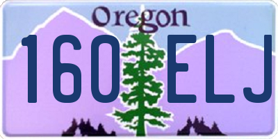 OR license plate 160ELJ