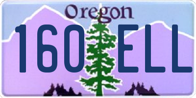 OR license plate 160ELL
