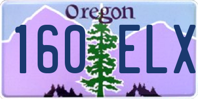 OR license plate 160ELX