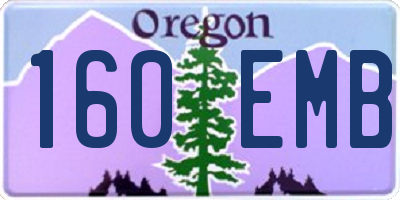 OR license plate 160EMB