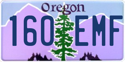 OR license plate 160EMF
