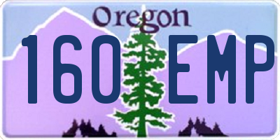 OR license plate 160EMP