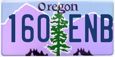 OR license plate 160ENB