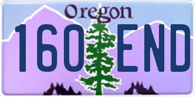 OR license plate 160END