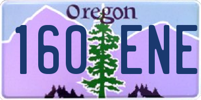 OR license plate 160ENE
